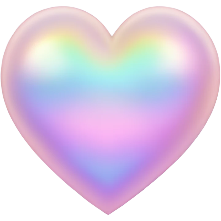Pastel iridescent heart emoji