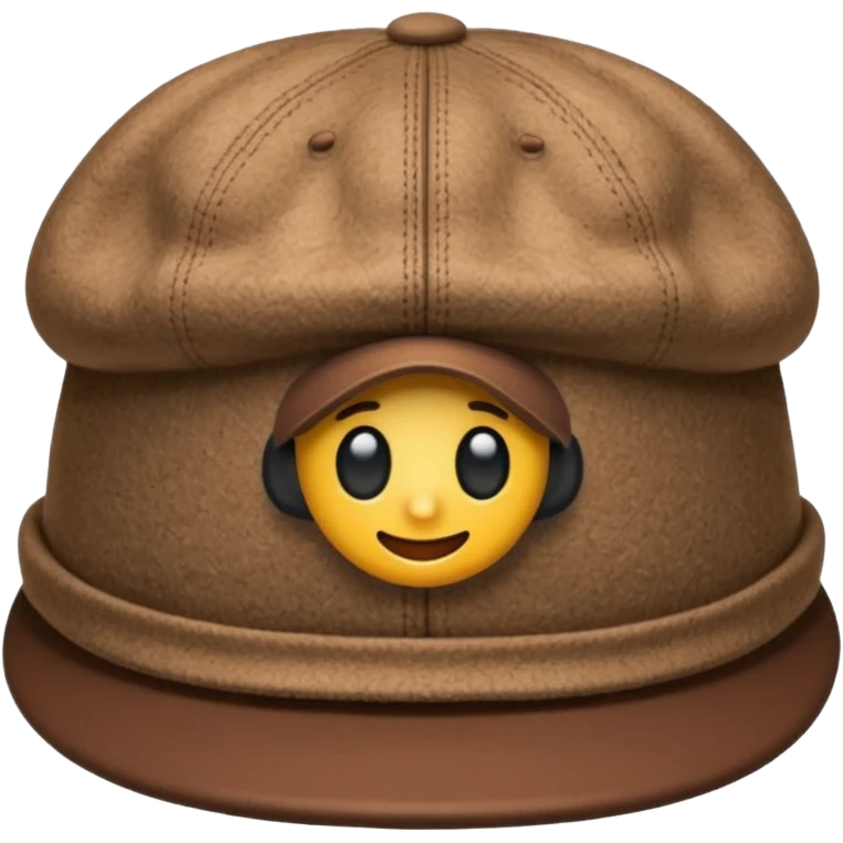 brown cap hat emoji