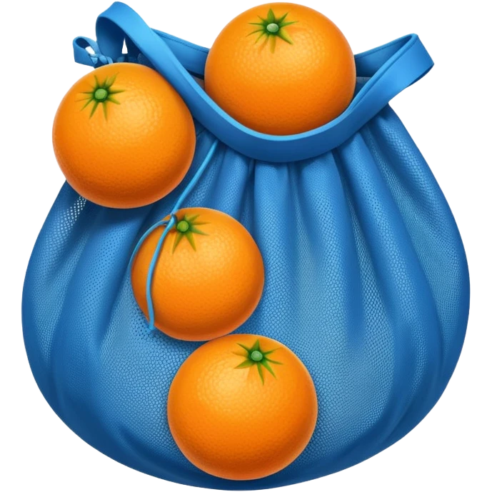 oranges in blue mesh bag emoji