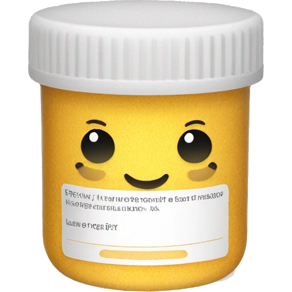 body scrub pot with label emoji
