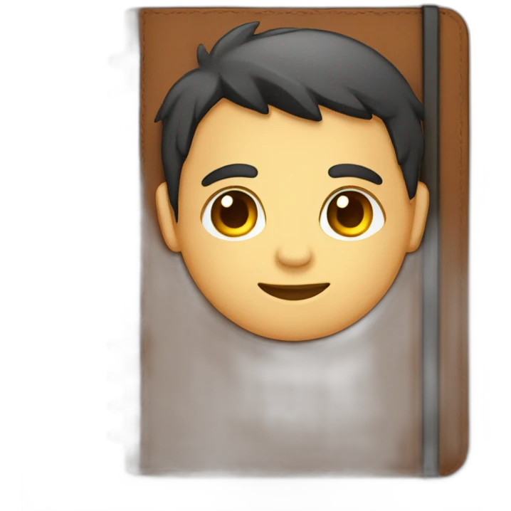 leather notebook for a boy emoji