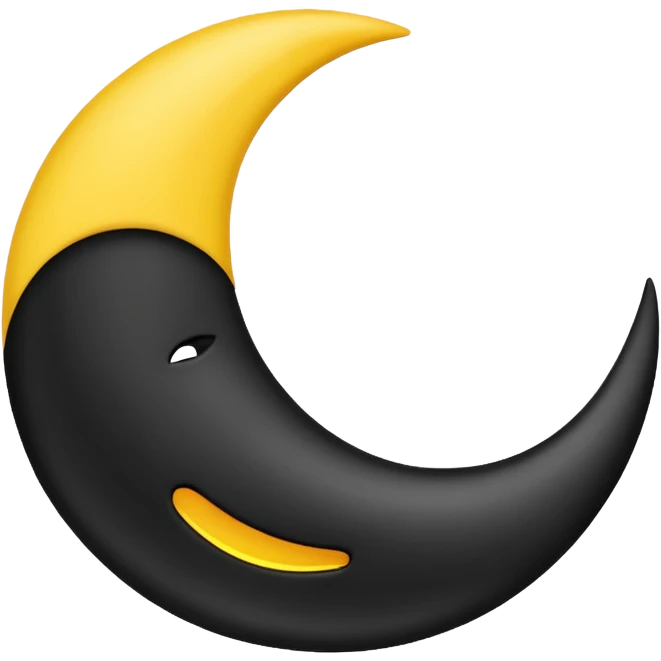dark crescent moon emoji style with no face no eyes no mouth  emoji