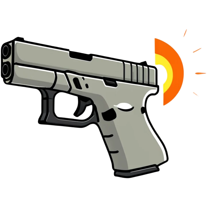 Glock with a beam  emoji