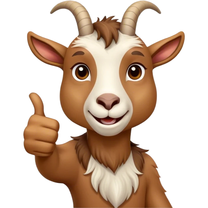 Goat thumbs up emoji