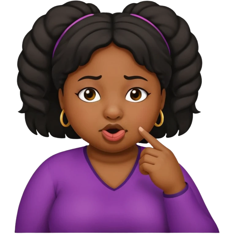 Fat black girl picking her nose can you have her finger in her nose emoji