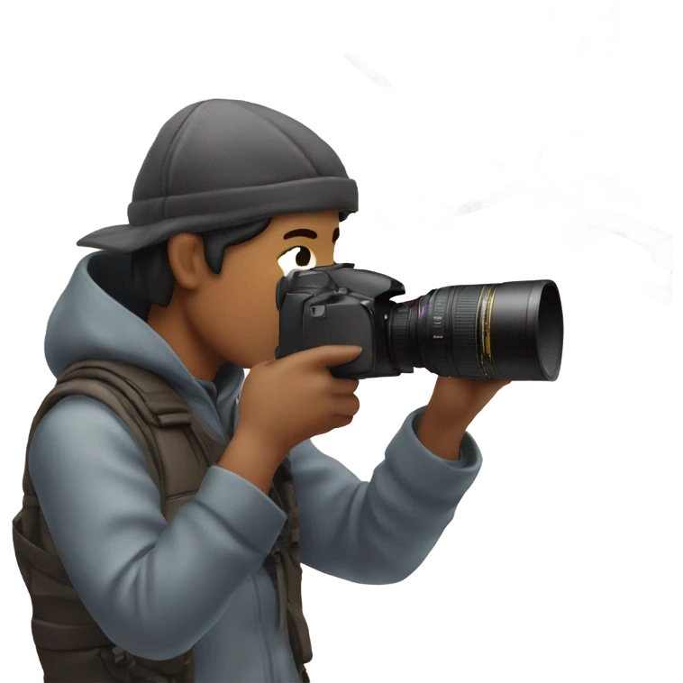 photographer shooting sakura emoji