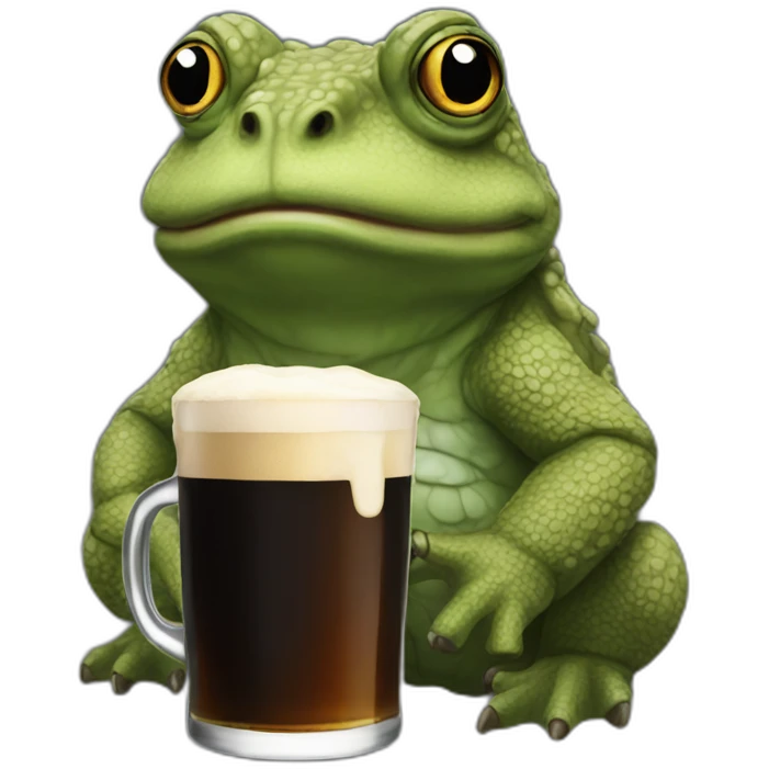 bufo having a pint of guinness emoji