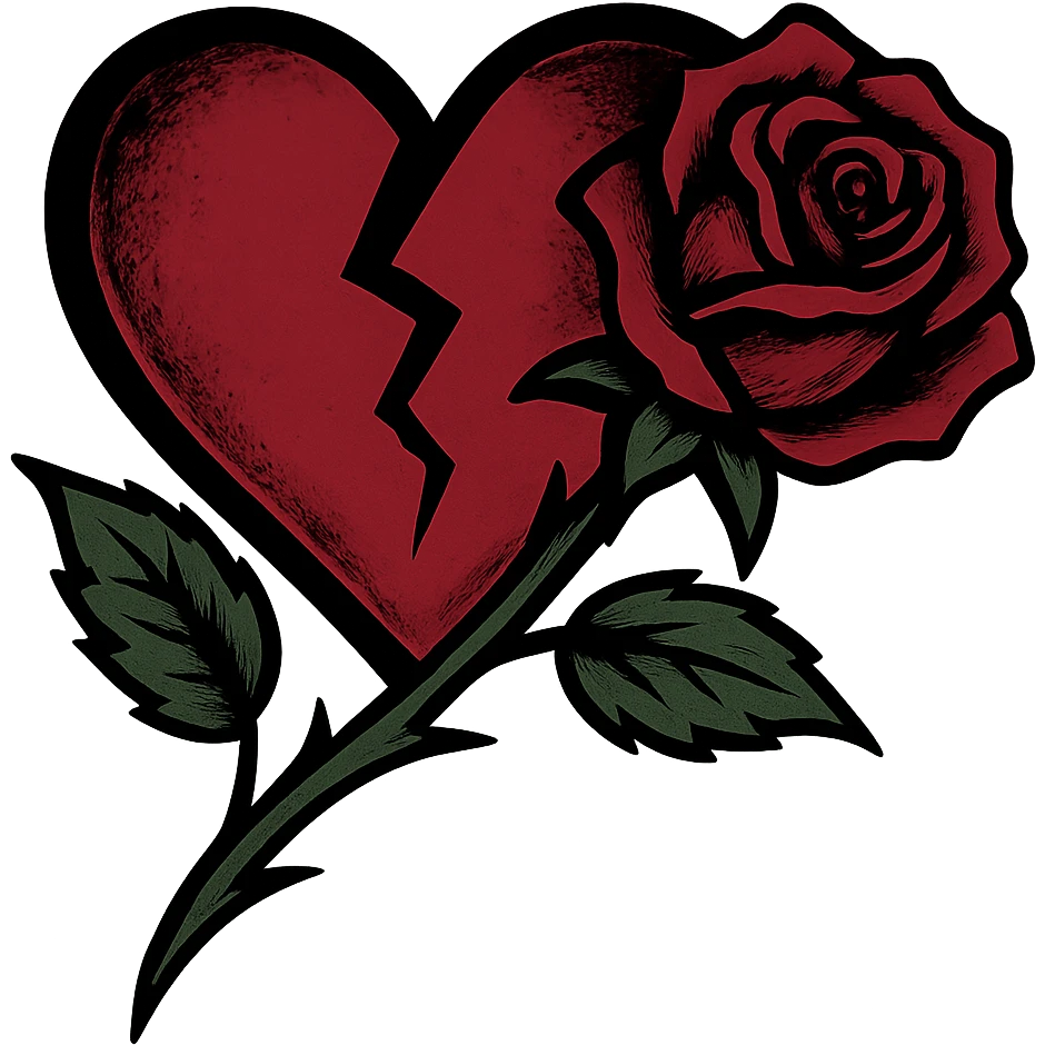 emo rose heart,, remove background emoji