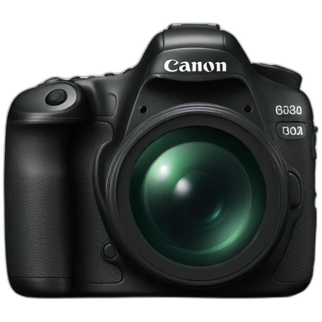 Canon Camera black with black lens emoji