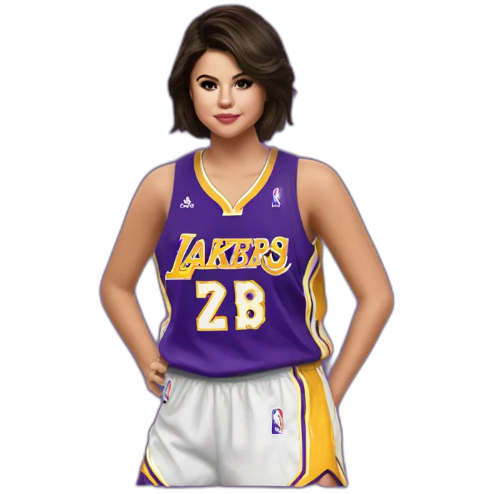 selena gomez in lakers jersey emoji