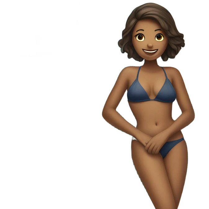Sunbathing girl emoji