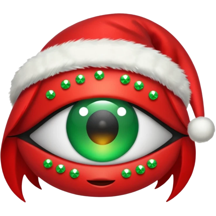 glitter red and green lupa emoji