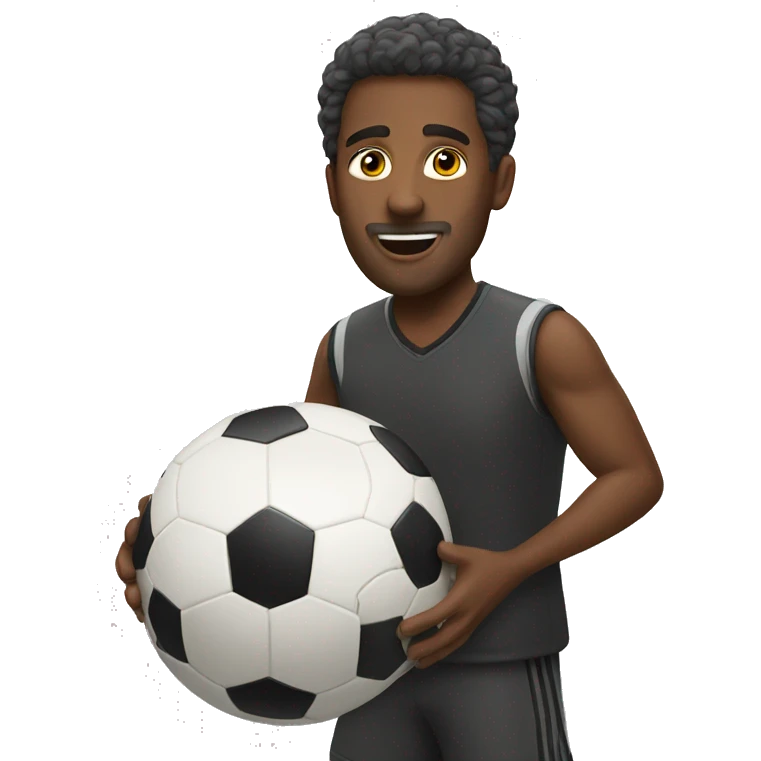 a man playing soccer emoji