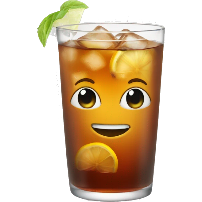 Glass of iced tea emoji