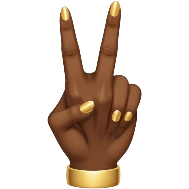 Middle finger with gold ring emoji