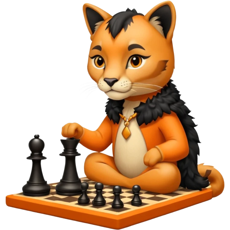 full body puma chess player emoji