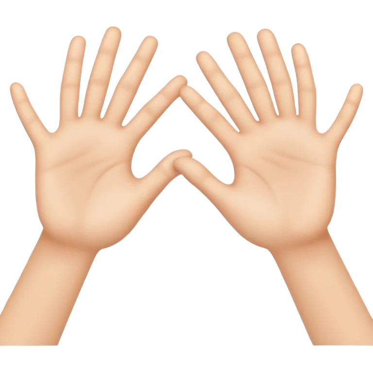 two white hands beautiful reaching out to each other like in the painting of the creation of Adam emoji