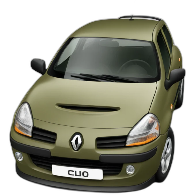 Renault Clio 2 Khaki olive color emoji