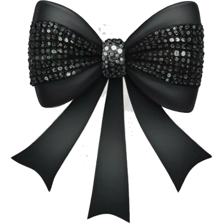 Black bow with diamonds on it  emoji
