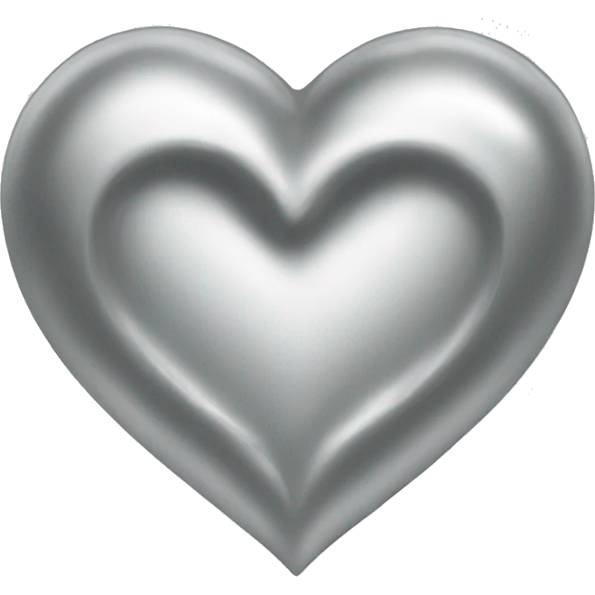 Platinum color heart emoji
