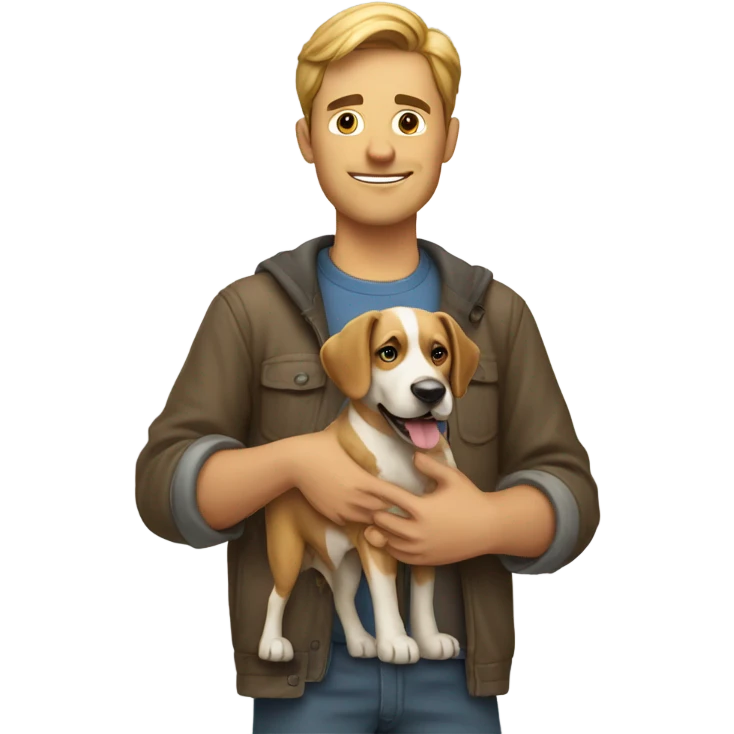 Man with dog emoji