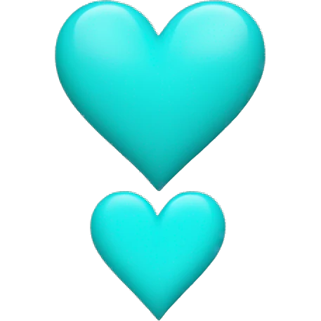 Cyan heart emoji