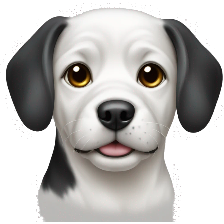 Dog white with stains black emoji