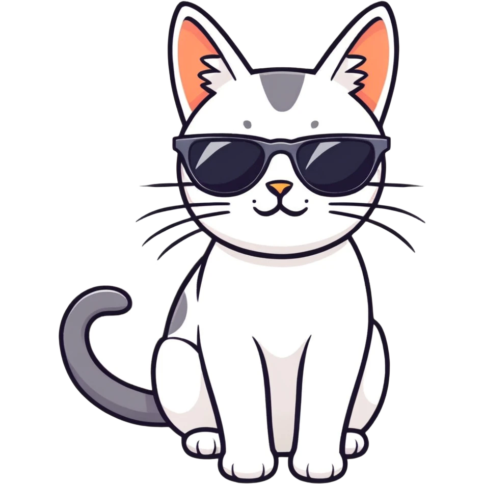 Cat with sunglasses emoji