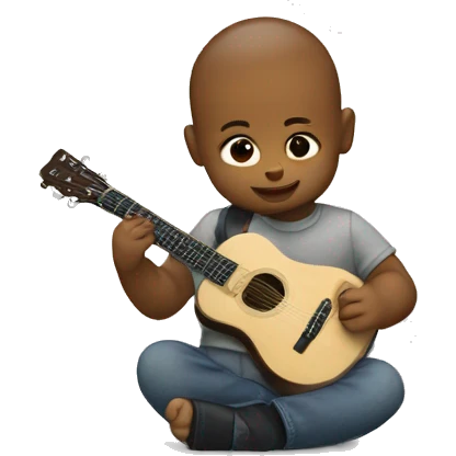 Baby with aguitar emoji