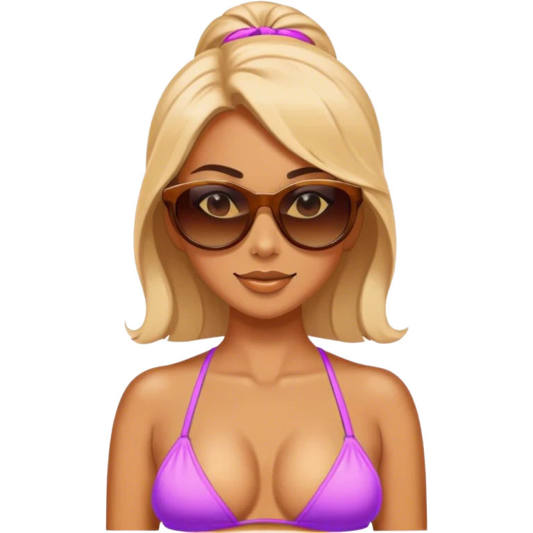 Women tanning  emoji