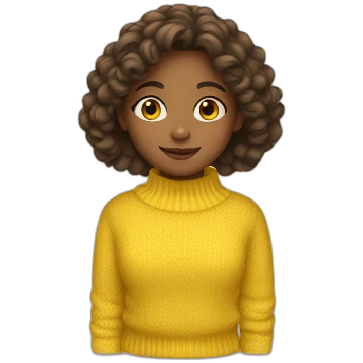 Girl in yellow sweater emoji