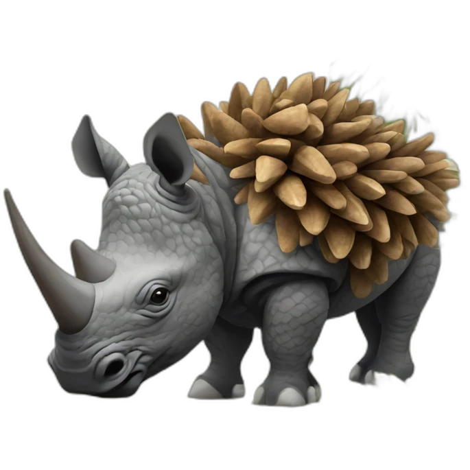 Pinecone rhino emoji