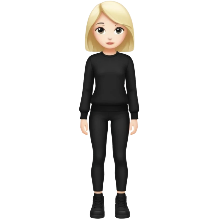 alt-girl в чёрной одежде в полный рост  emoji