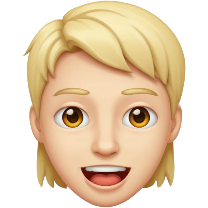 Someone mewing emoji