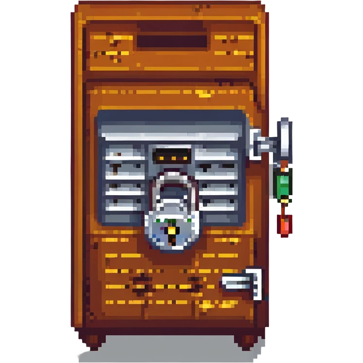 pixel art of a locker with a combination lock emoji