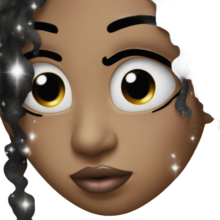 Black glittery tears emoji
