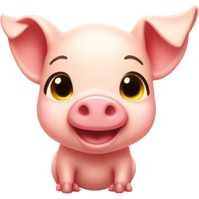 Cute girl pig in a yellow bikini emoji