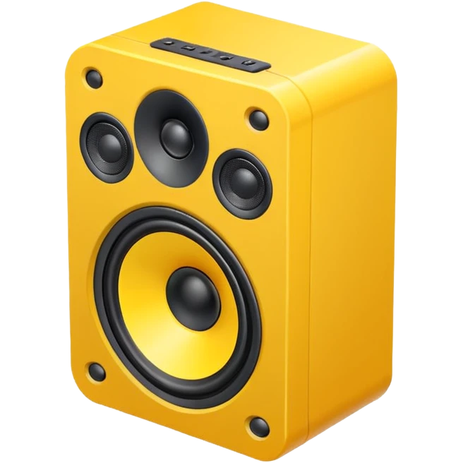 mac os icon yellow audio speaker isometric emoji