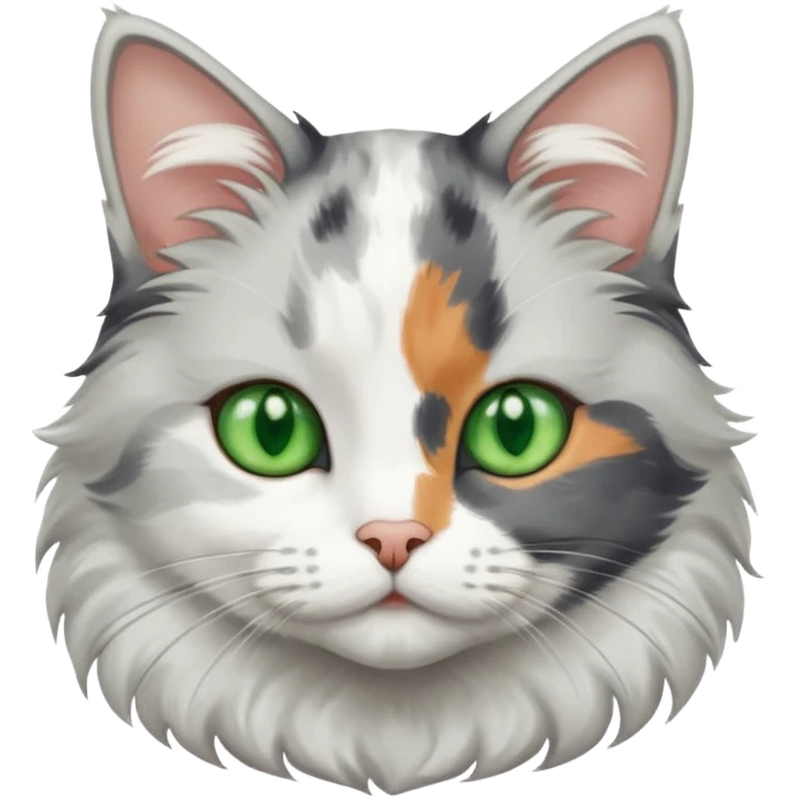 a grey and white cat emoji