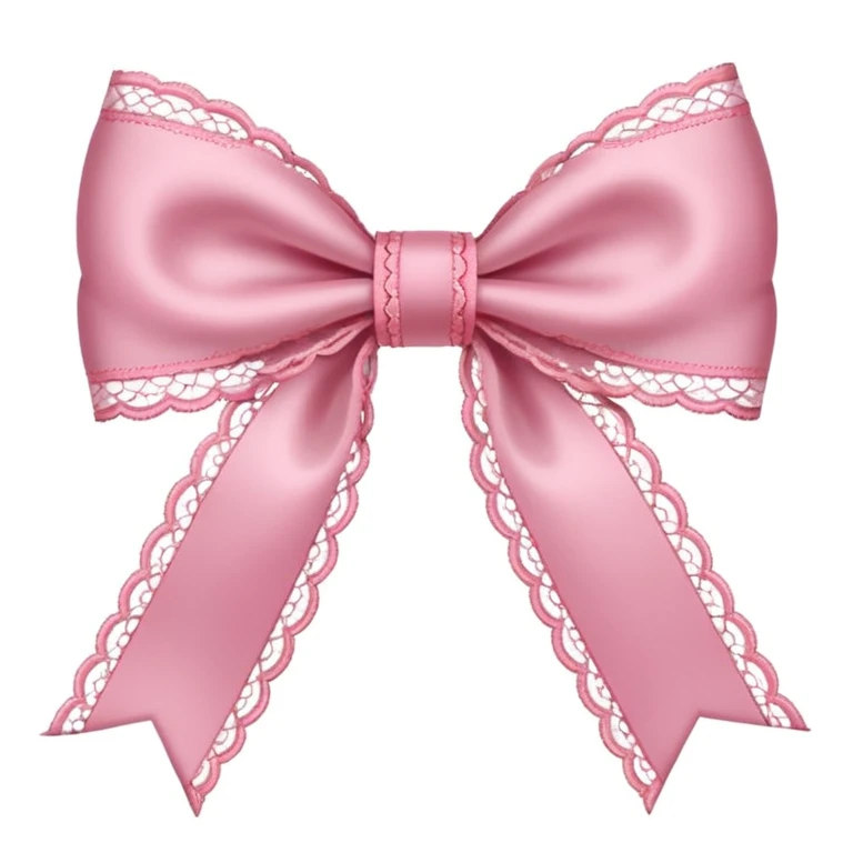 sakura bow with lace trim emoji