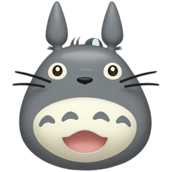 Totoro head smile emoji