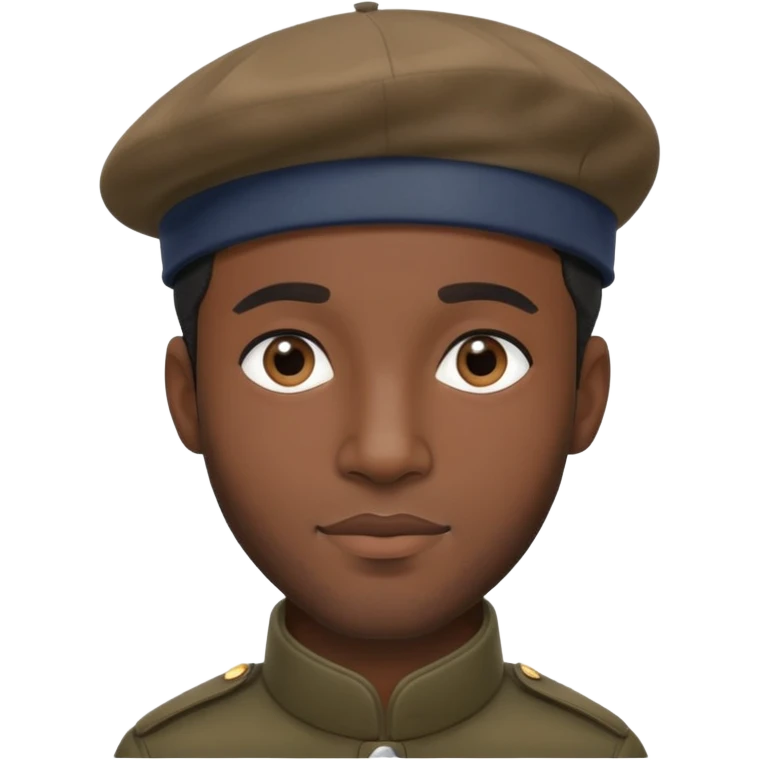 Black man who is French wearing a beret emoji