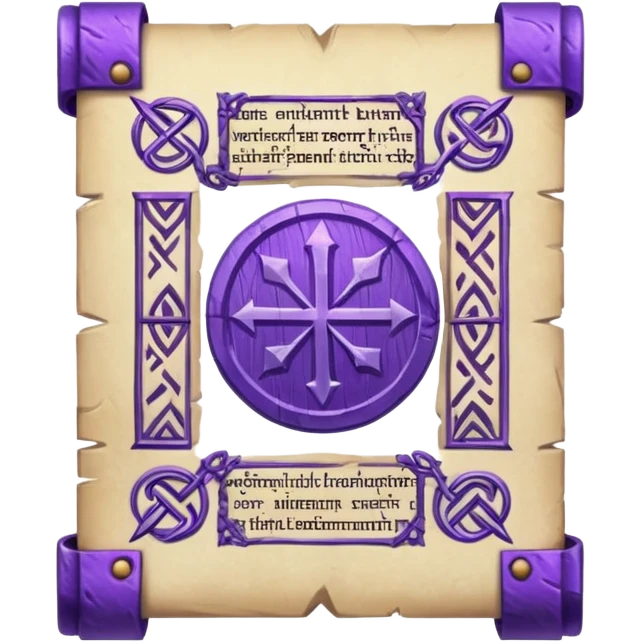 glitter purple Runic Manuscript emoji