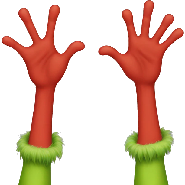 grinch hands emoji