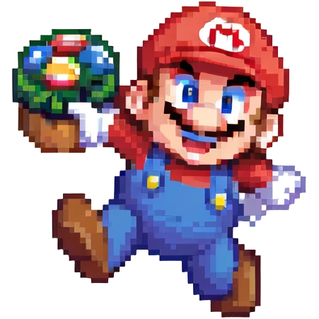 Super Mario jumping emoji