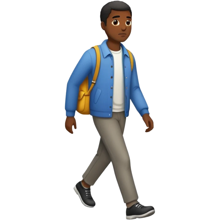 Black man walking emoji