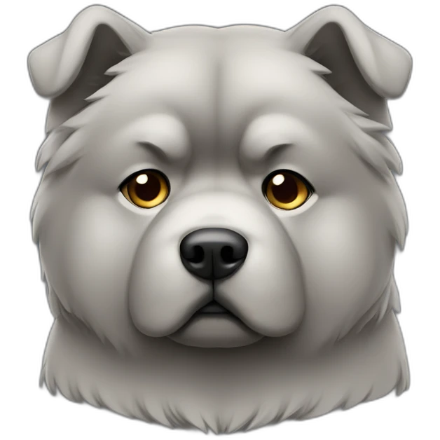 sad graycolor chowchow emoji