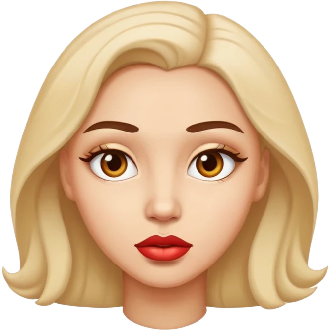 lusty face expression with suggestive eyes and lips emoji