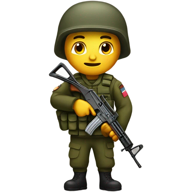 Soldier with Ak-47 emoji