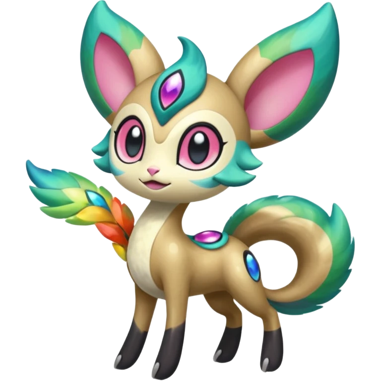 Colorful Exotic Meloetta-Vernid-Trico-Kirby-Fakémon-creature-hybrid emoji
